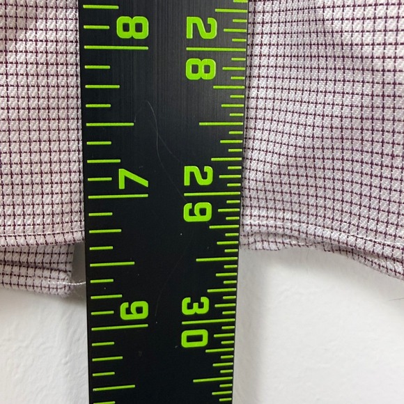 Brooks Brothers Milano Non Iron Dress Shirt Mens 16 L Maroon Check Button Down - Picture 8 of 8
